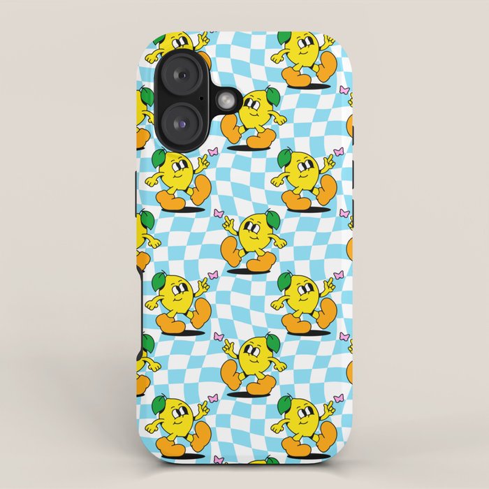 Retro lemon cartoon character pattern iPhone Case Gallery Image 1