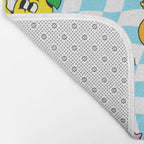 Retro lemon cartoon character pattern Bath Mat Gallery Image 2