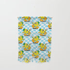 Retro lemon cartoon character pattern Wall Hanging Gallery Image 1