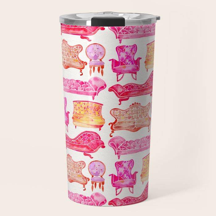 Victorian Lounge - Pink Palette Travel Mug Gallery Image 1