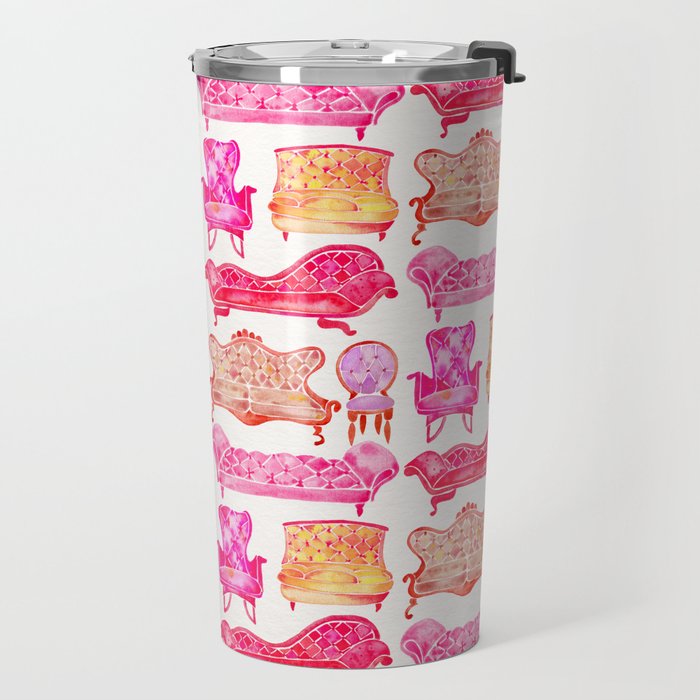 Victorian Lounge - Pink Palette Travel Mug Gallery Image 2