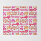 Victorian Lounge - Pink Palette Throw Blanket Gallery Image 2