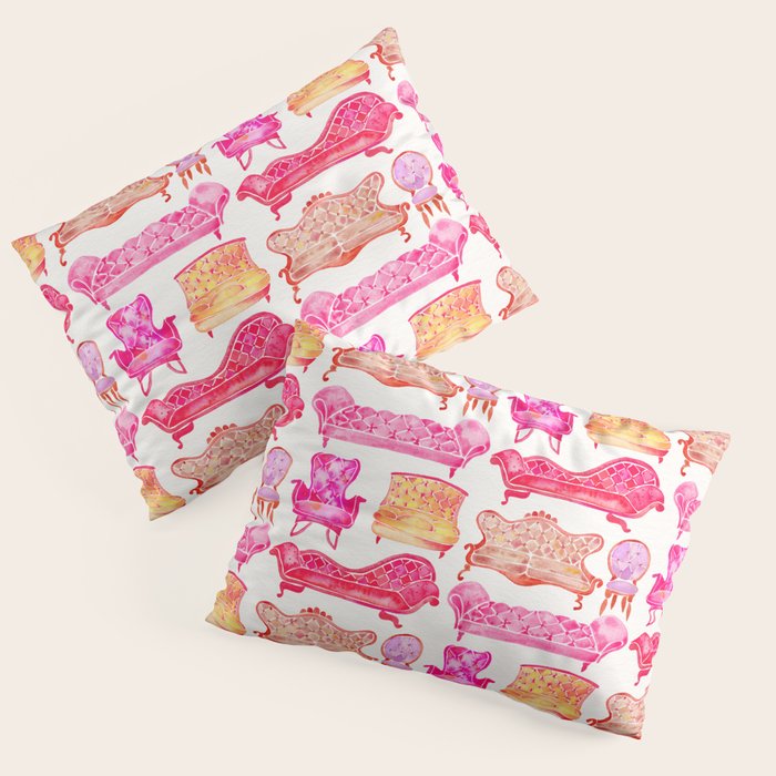 Victorian Lounge - Pink Palette Pillow Sham Gallery Image 1