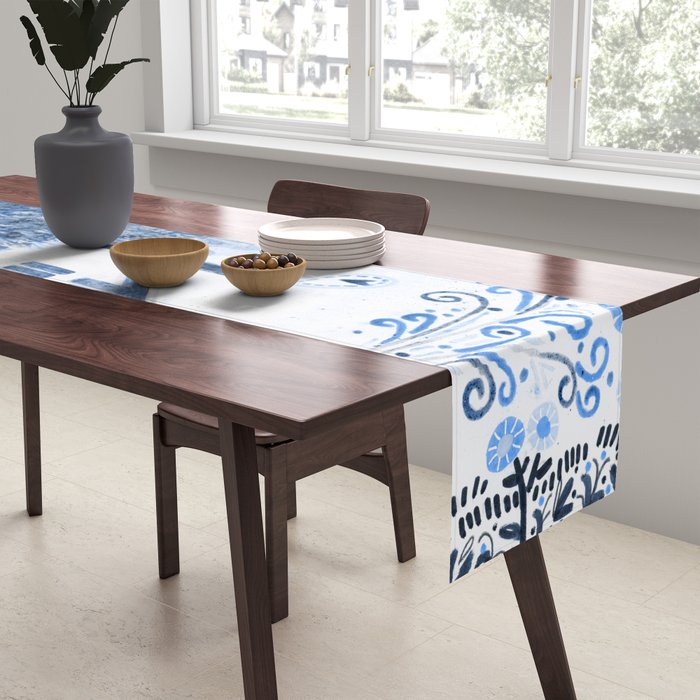 The Old Country Farm in Navy Blue - Farm House Decor Table Runner Gallery Image 2