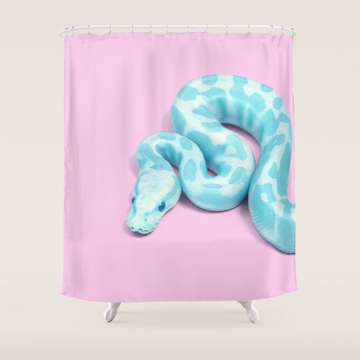 BLUE SNAKE Shower Curtain Gallery Image 1