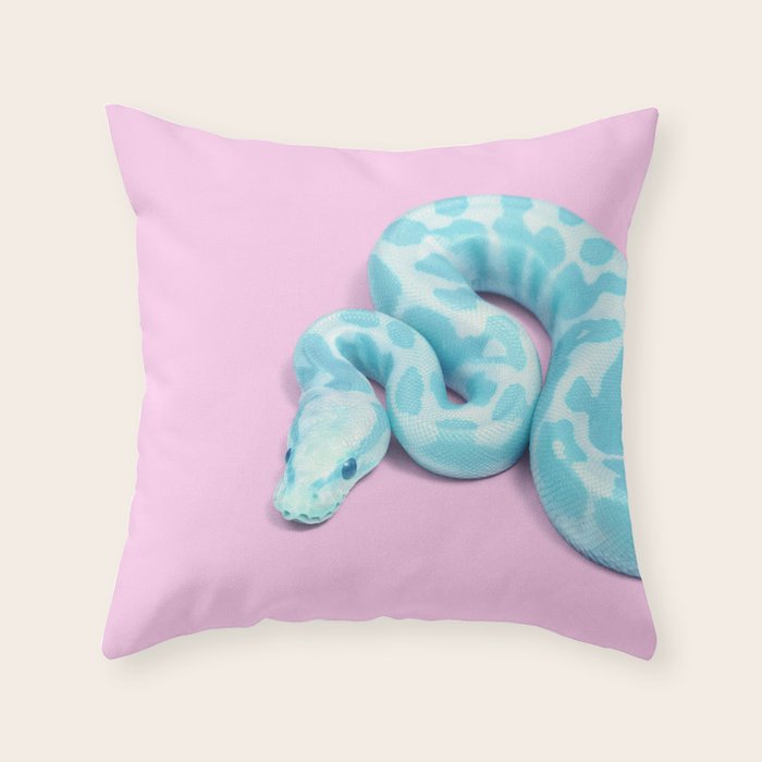 BLUE SNAKE Throw Pillow Gallery Image 6