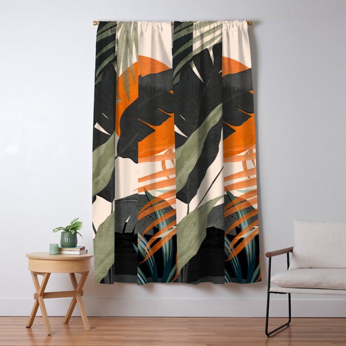Jungle Abstract 12 Window Curtain Gallery Image 1