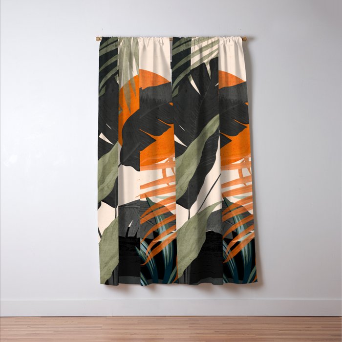 Jungle Abstract 12 Window Curtain Gallery Image 3