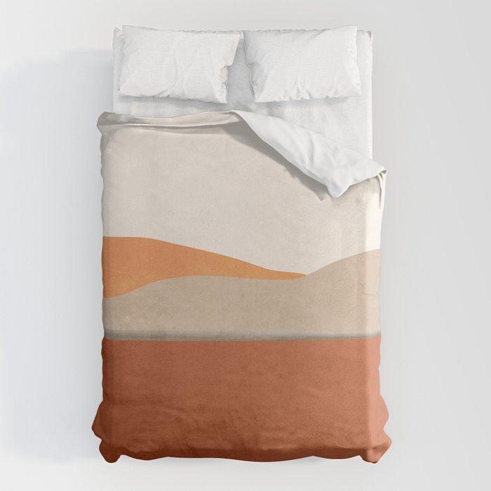 Minimal Abstract Art Landscape 11 Duvet Cover Gallery Image 6