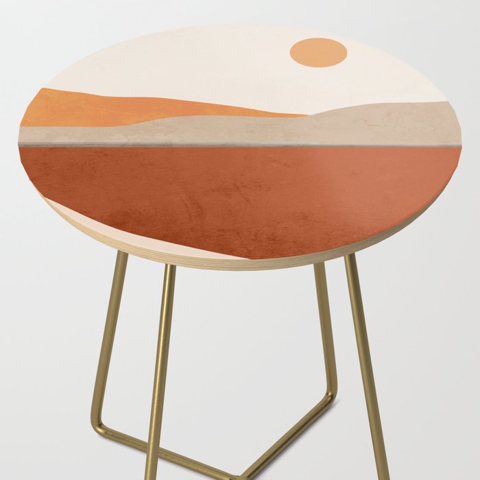 Minimal Abstract Art Landscape 11 Side Table Gallery Image 2