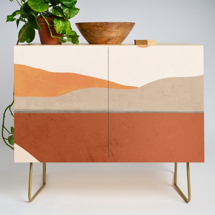 Minimal Abstract Art Landscape 11 Credenza Gallery Image 1