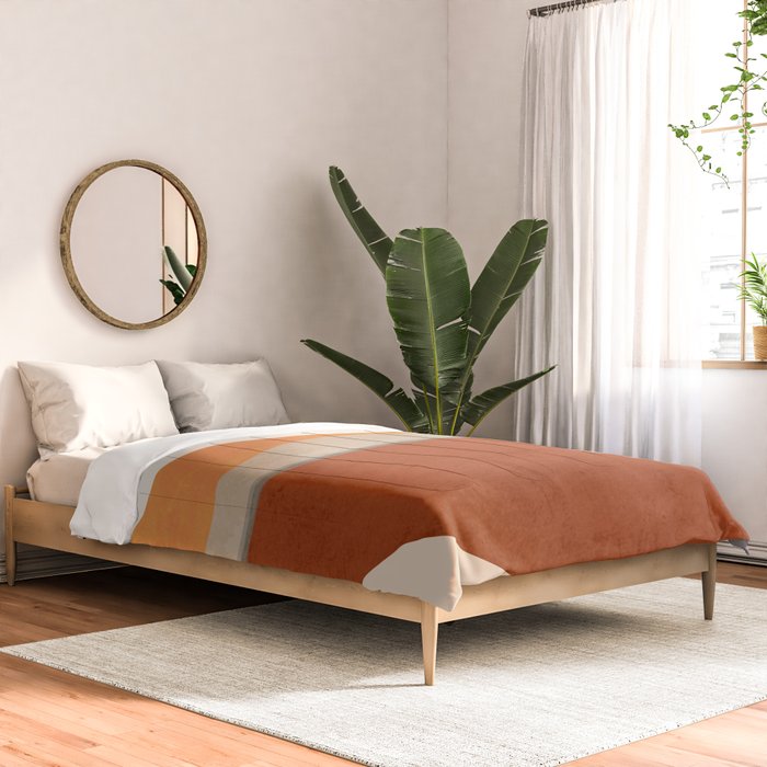 Minimal Abstract Art Landscape 11 Comforter Gallery Image 2