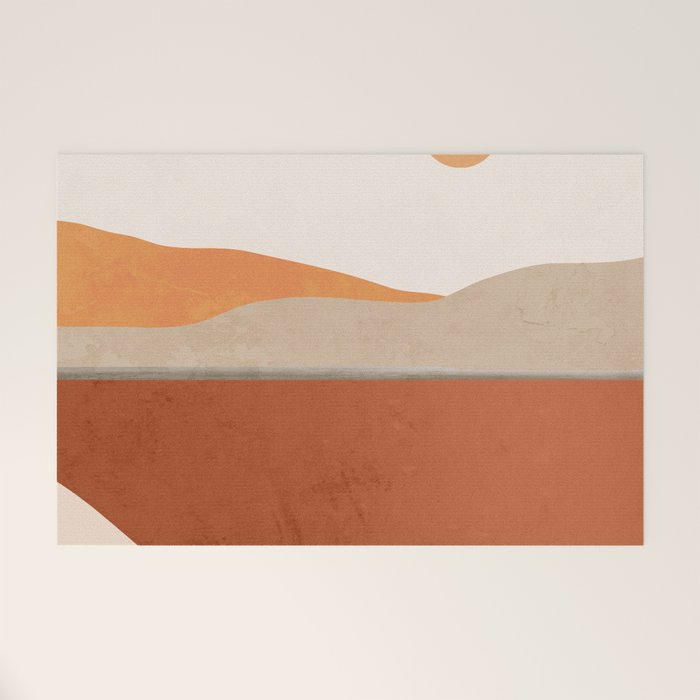 Minimal Abstract Art Landscape 11 Welcome Mat Gallery Image 1