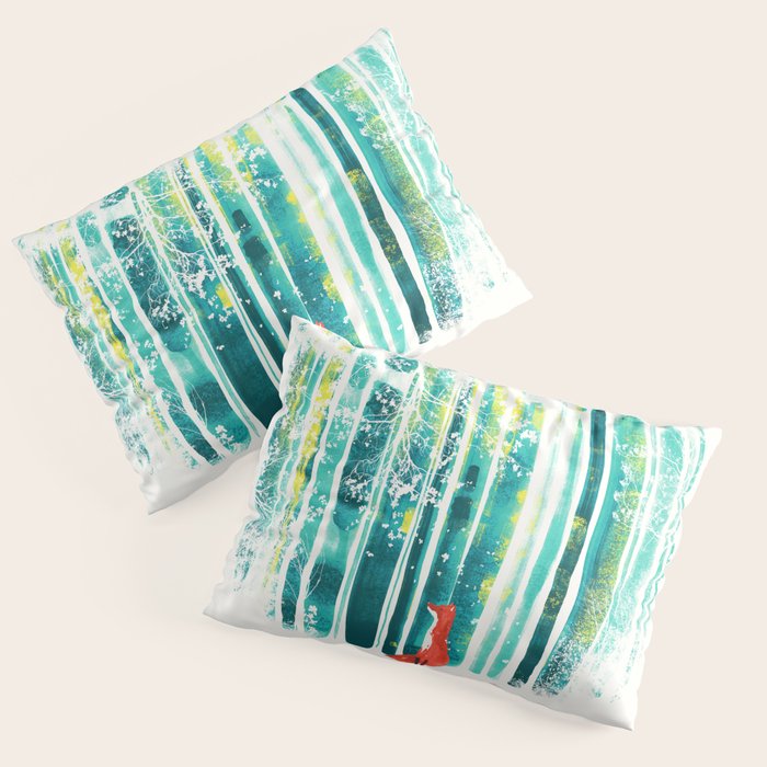 Fox in quiet forest Pillow Sham Gallery Image 1