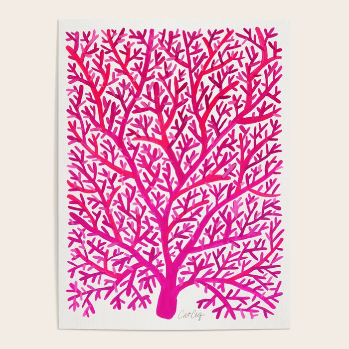 Fan Coral - Pink OmbrÃ© Poster Gallery Image 4