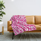 Fan Coral - Pink OmbrÃ© Throw Blanket Gallery Image 1