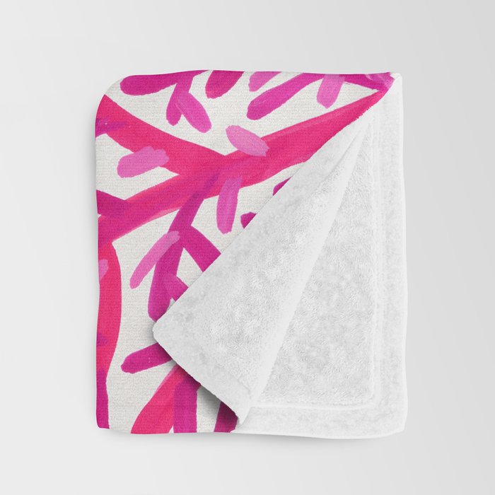 Fan Coral - Pink OmbrÃ© Throw Blanket Gallery Image 3