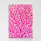 Fan Coral - Pink OmbrÃ© Stationery Card Gallery Image 2
