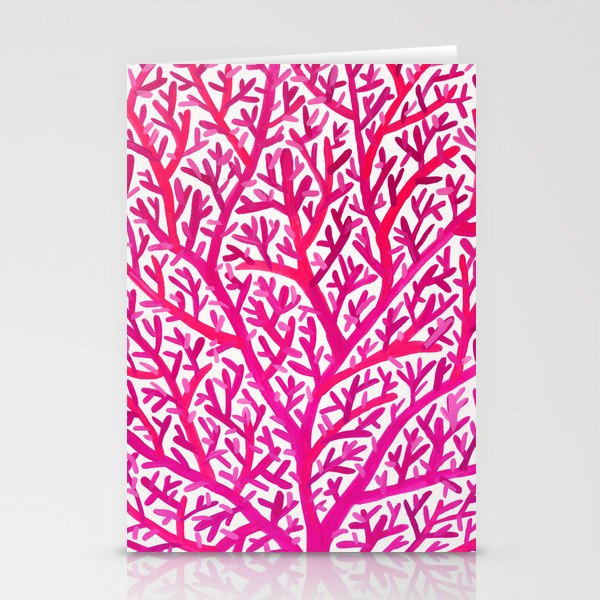 Fan Coral - Pink OmbrÃ© Stationery Card Gallery Image 2
