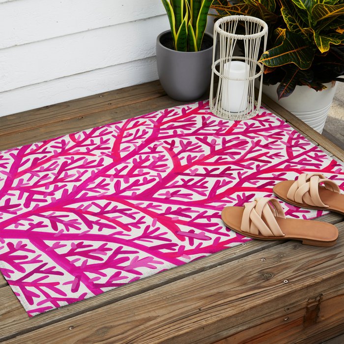 Fan Coral - Pink OmbrÃ© Outdoor Rug Gallery Image 2