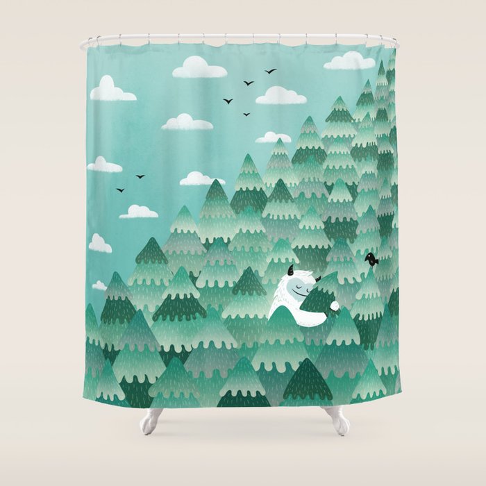 Tree Hugger (Spring & Summer version) Shower Curtain Gallery Image 1