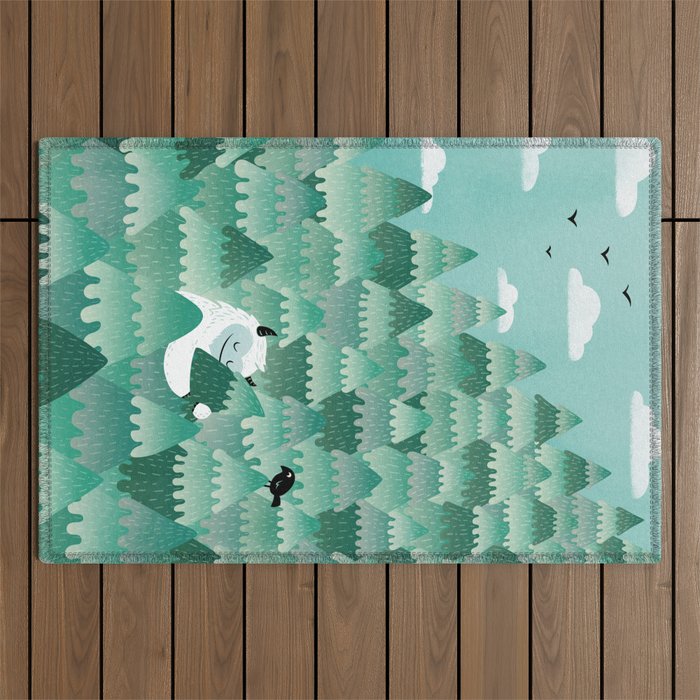 Tree Hugger (Spring & Summer version) Outdoor Rug Gallery Image 1