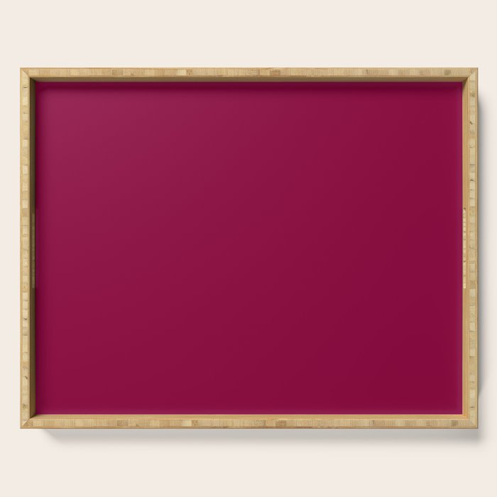 Mulberry Pink Solid Color Serving Tray Gallery Image 1