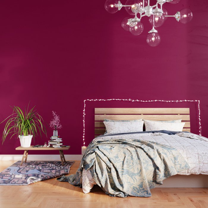 Mulberry Pink Solid Color Wallpaper Gallery Image 3
