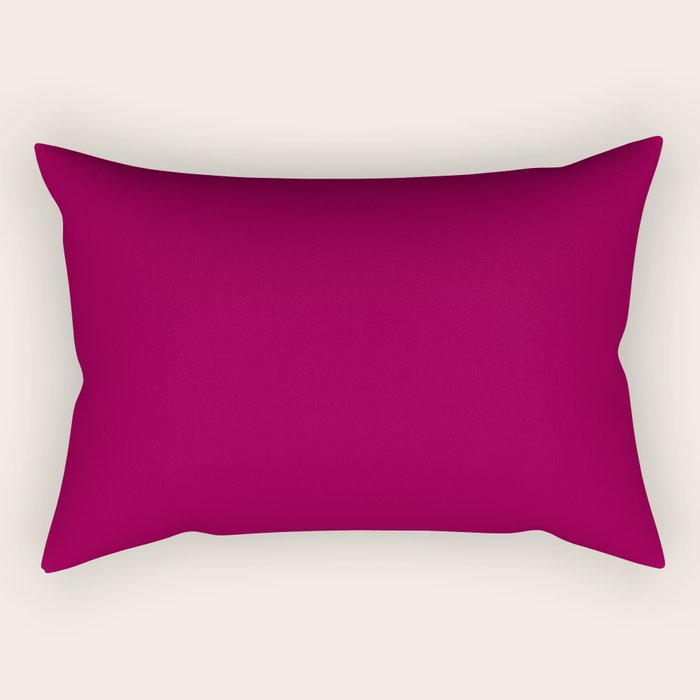 Mulberry Pink Solid Color Rectangular Pillow Gallery Image 2