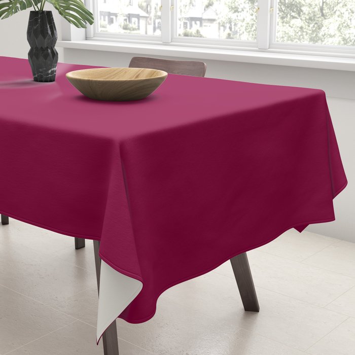 Mulberry Pink Solid Color Tablecloth Gallery Image 3