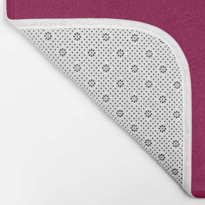 Mulberry Pink Solid Color Bath Mat Gallery Image 2