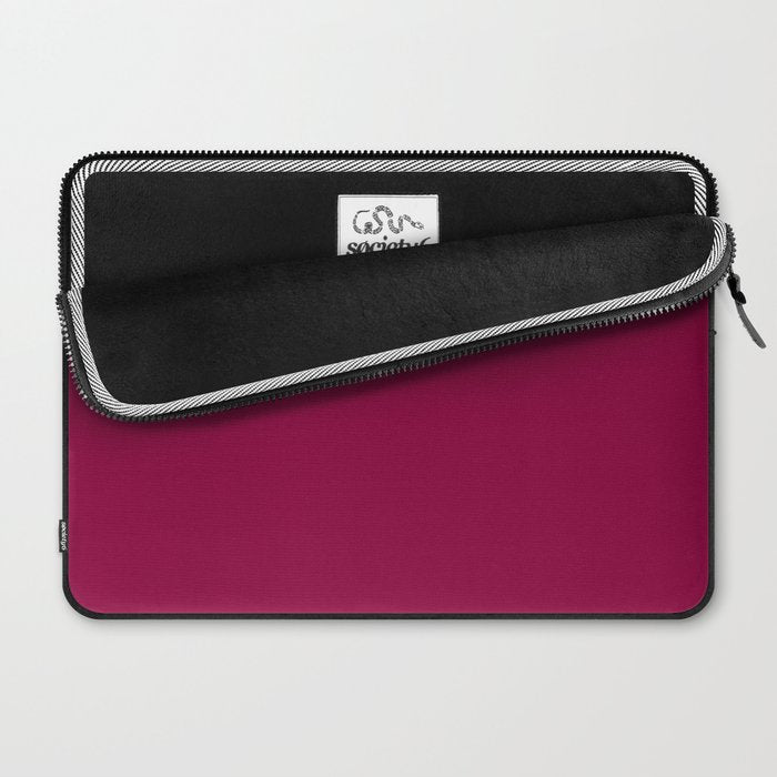 Mulberry Pink Solid Color Laptop Sleeve Gallery Image 2
