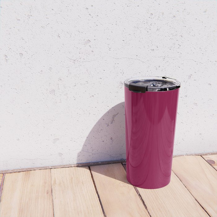 Mulberry Pink Solid Color Travel Mug Gallery Image 4