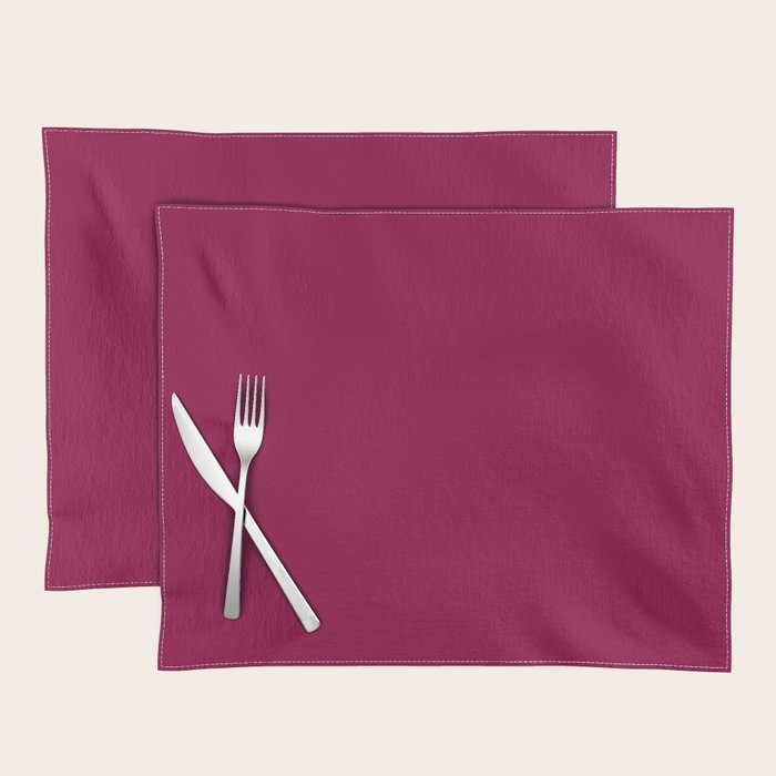 Mulberry Pink Solid Color Placemat Gallery Image 1