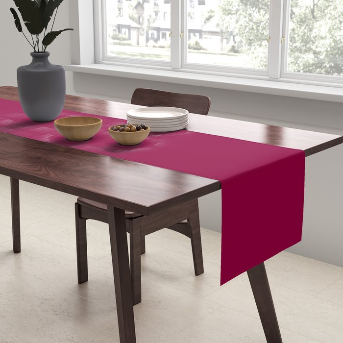 Mulberry Pink Solid Color Table Runner Gallery Image 2