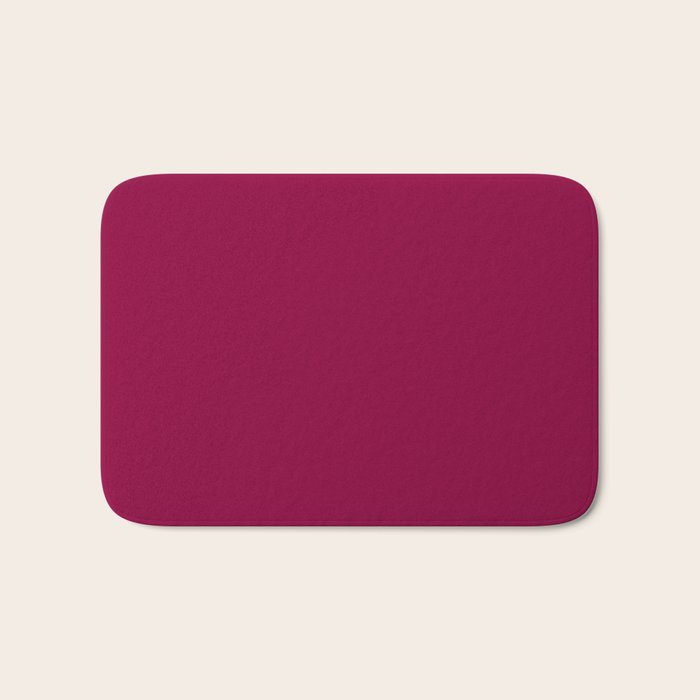 Mulberry Pink Solid Color Bath Mat Gallery Image 1
