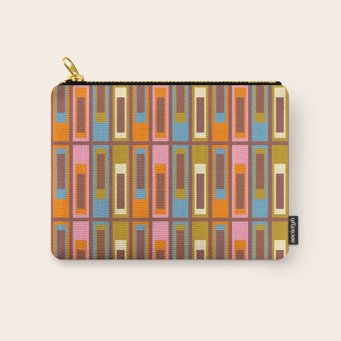 Eclectic Geometric Mid Century Modern Lexington Ave Pattern Carry All Pouch Gallery Image 1