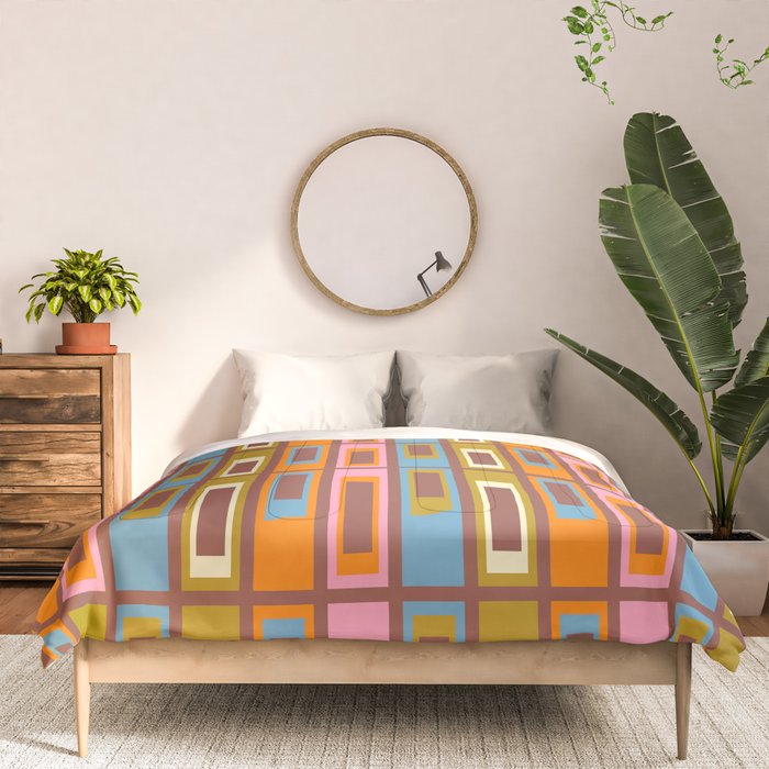 Eclectic Geometric Mid Century Modern Lexington Ave Pattern Comforter Gallery Image 3