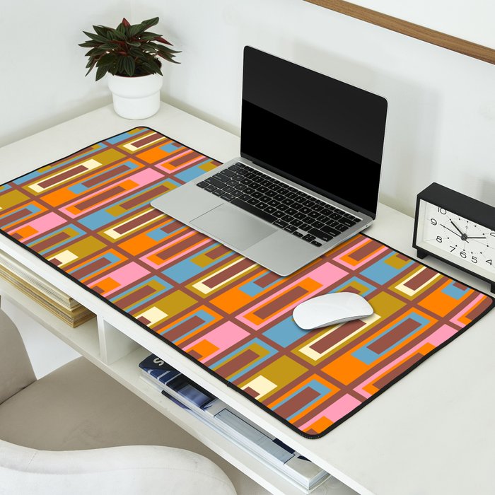 Eclectic Geometric Mid Century Modern Lexington Ave Pattern Desk Mat Gallery Image 2