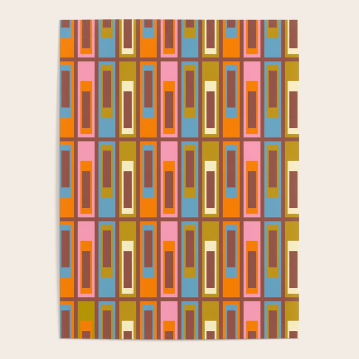 Eclectic Geometric Mid Century Modern Lexington Ave Pattern Poster Gallery Image 4