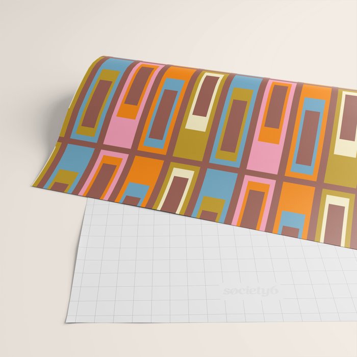 Eclectic Geometric Mid Century Modern Lexington Ave Pattern Wrapping Paper Gallery Image 2