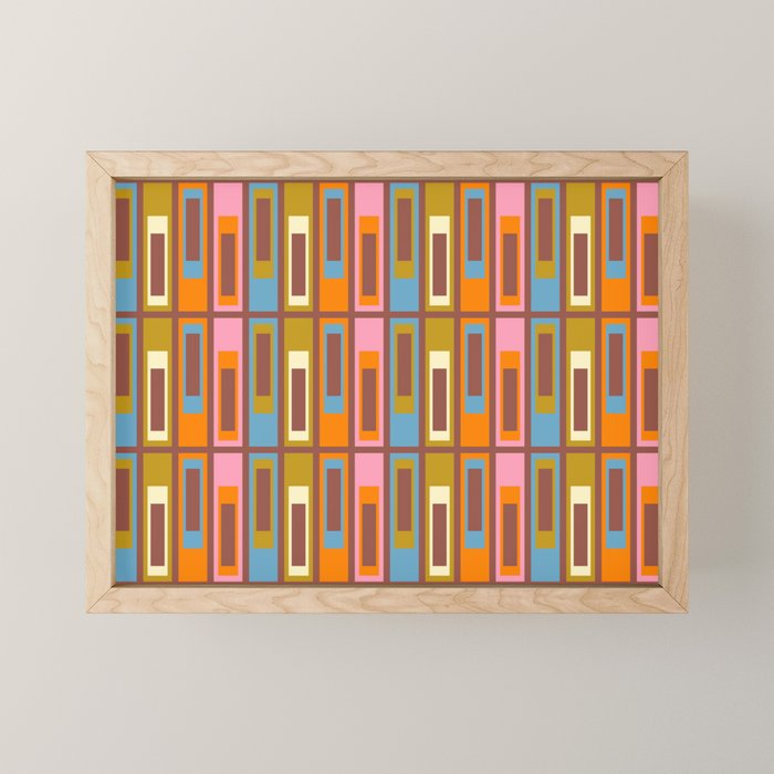 Eclectic Geometric Mid Century Modern Lexington Ave Pattern Mini Art Print Gallery Image 1