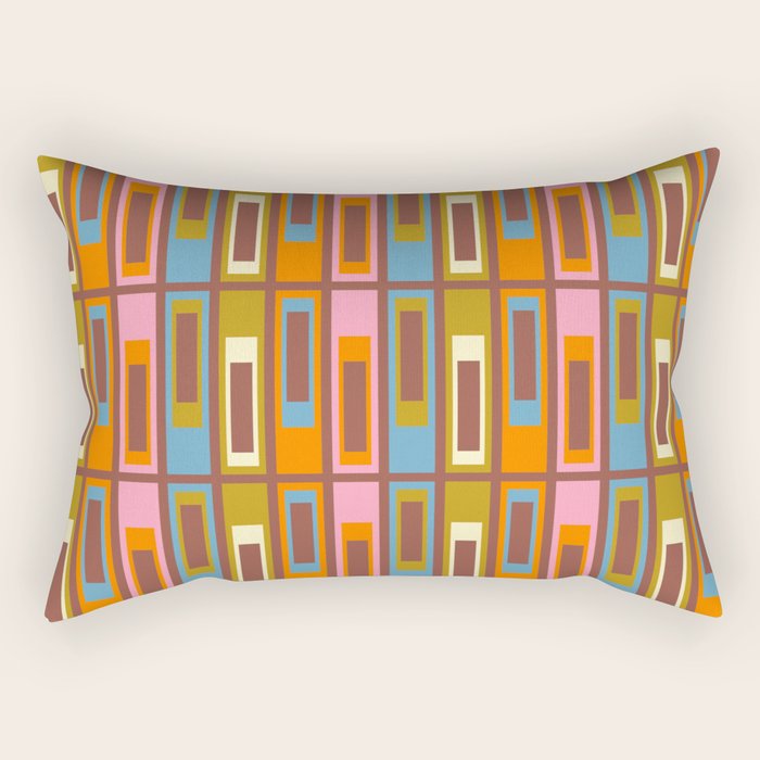 Eclectic Geometric Mid Century Modern Lexington Ave Pattern Rectangular Pillow Gallery Image 2