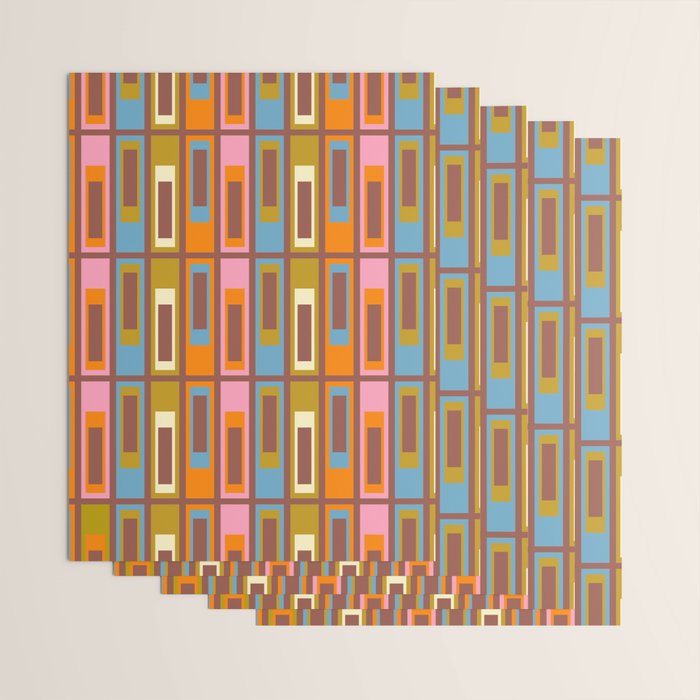 Eclectic Geometric Mid Century Modern Lexington Ave Pattern Wrapping Paper Gallery Image 3