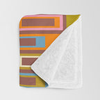 Eclectic Geometric Mid Century Modern Lexington Ave Pattern Throw Blanket Gallery Image 3