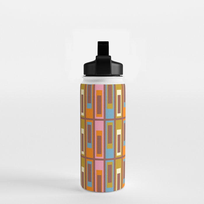 Eclectic Geometric Mid Century Modern Lexington Ave Pattern Water Bottle Gallery Image 2