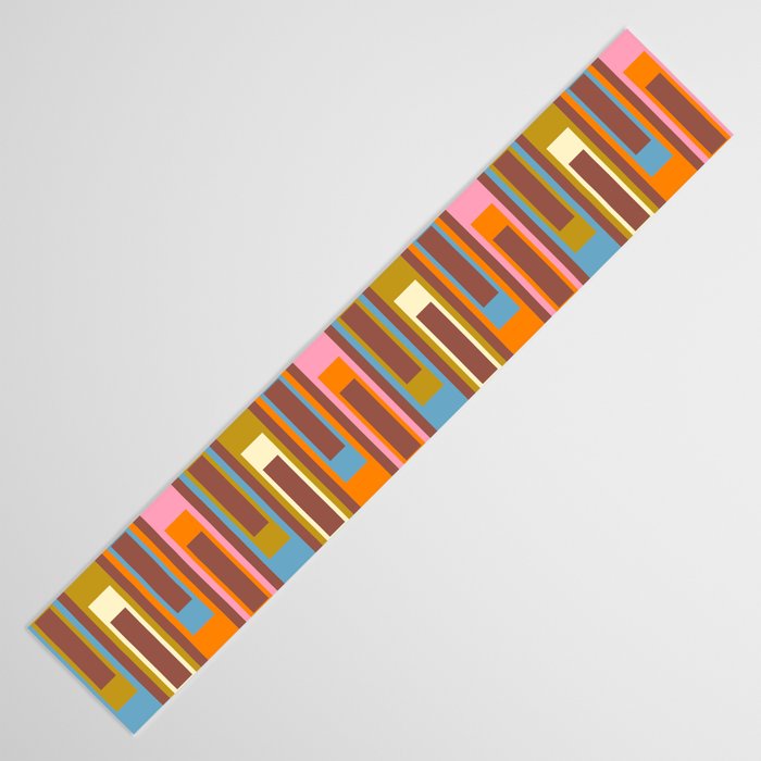 Eclectic Geometric Mid Century Modern Lexington Ave Pattern Table Runner Gallery Image 3