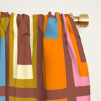 Eclectic Geometric Mid Century Modern Lexington Ave Pattern Window Curtain Gallery Image 2