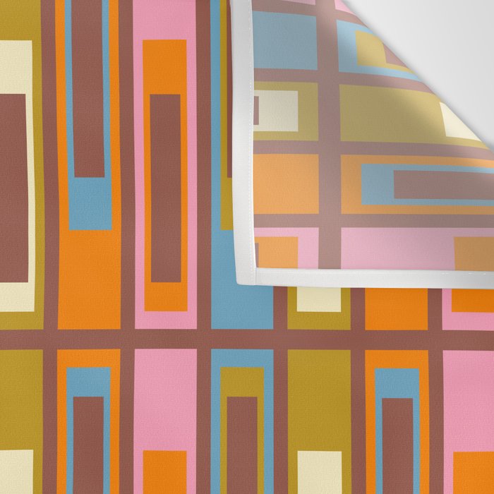 Eclectic Geometric Mid Century Modern Lexington Ave Pattern Wall Tapestry Gallery Image 3