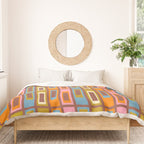 Eclectic Geometric Mid Century Modern Lexington Ave Pattern Duvet Cover Gallery Image 3